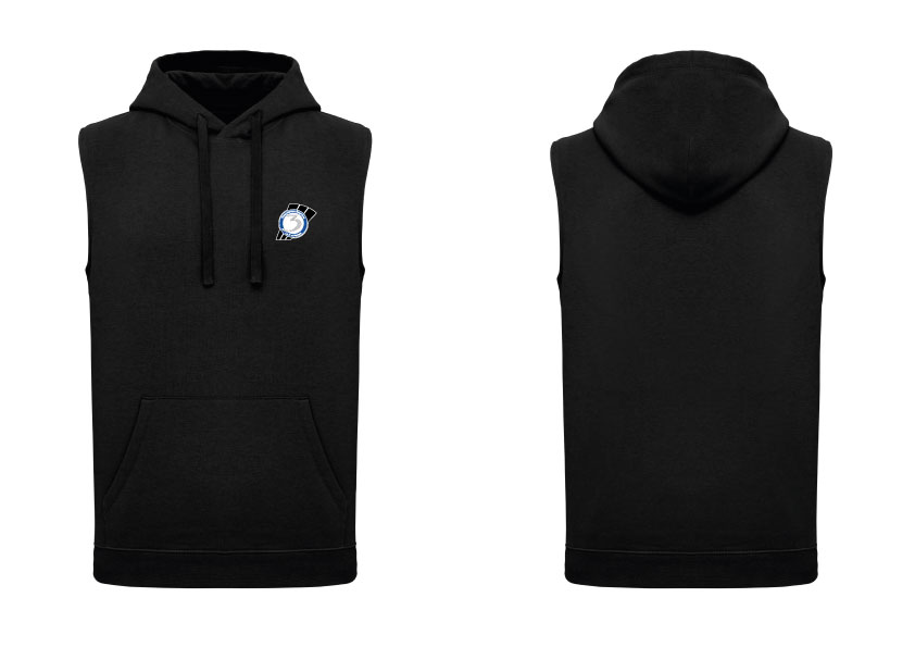 Sweat-shirt à capuche sans manches